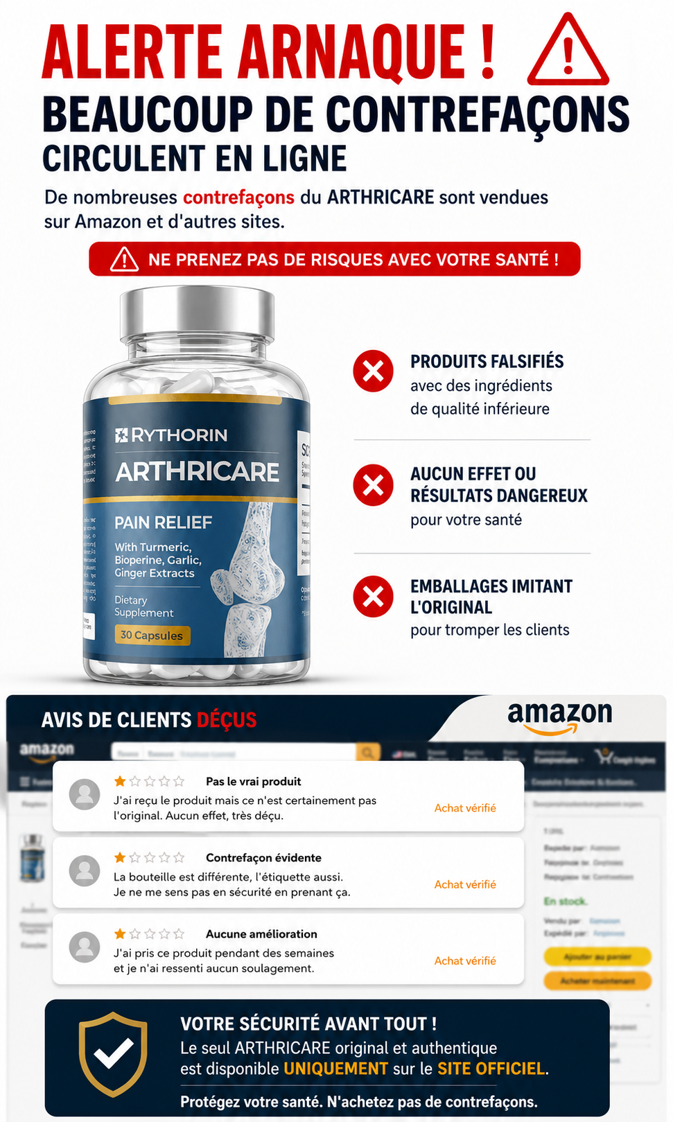 Alerte contrefaçon Rythorin