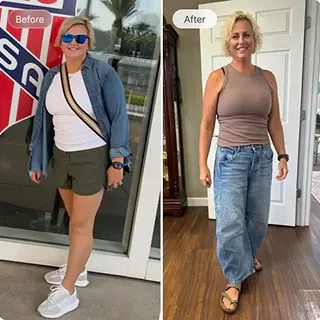Sarah Mitchell before and after WellMedr